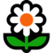 Blossom emoji on Microsoft